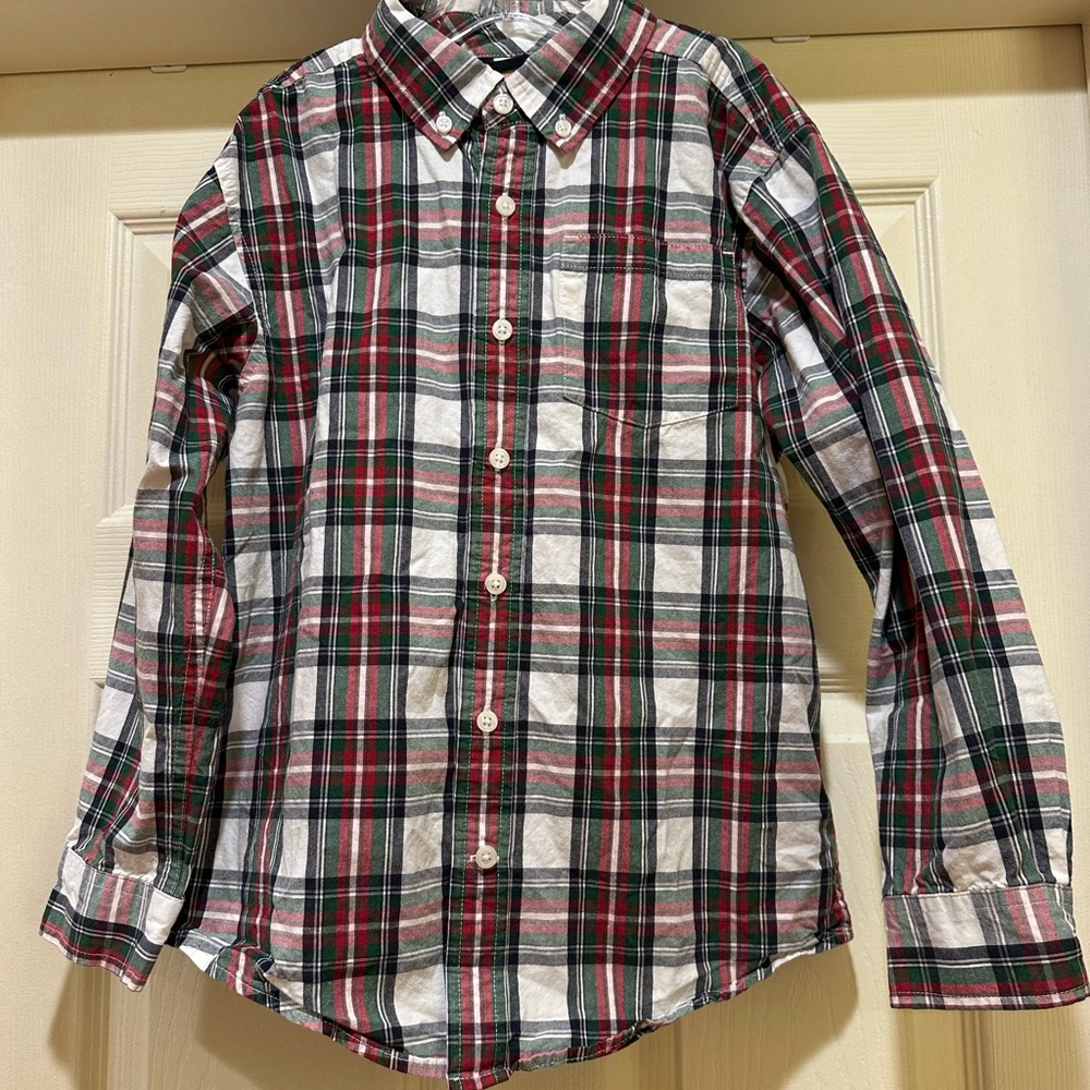 Gymboree Plaid Button-Up Shirt 7/8